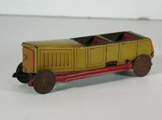 1910s German Tin Lithograph Open Air Roadster Penny Toy / Nickel Toy Automobile