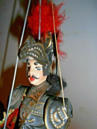 Vintage Italian Folk Art Sicilian Puppet Knight Orlando Theater Marionette Doll