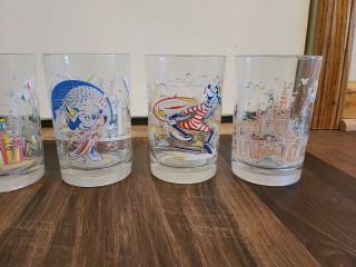 Set of 6 Walt Disney World 25th Anniversary McDonald ' s Drinking Glasses 3