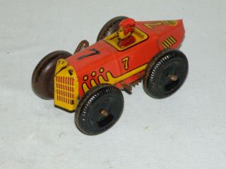 Marx Wind Up Toy Race Car Tin Litho Boat Tail Midget 7