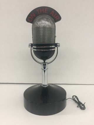 Collectible Vintage Novelty Microphone " On The Air " Radio -