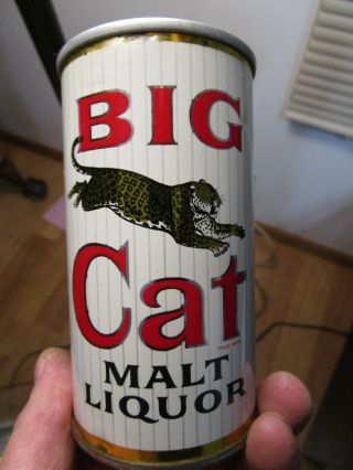 Big Cat Malt Liquor 12 Oz.  Zip Top Beer Can Pabst Brewing Co.  Milwaukee