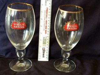 Rare Stella Artois Beer Glasses 500ml X 2