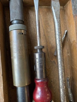 Vintage Yankee Tool Set No.  100 Ratchet Screw Driver North Brothers Wooden Case 3