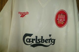 Liverpool Reebok Vintage Football Shirt Away 1996/1997 Beige Men Size 50/52 2XL 2