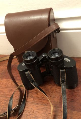 Vintage Carl Jena Jenoptem 8 X 30 W Binoculars & Leather Case