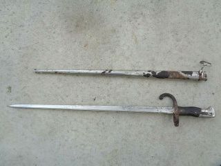 1876 French Gras sword bayonet with scabbard 3