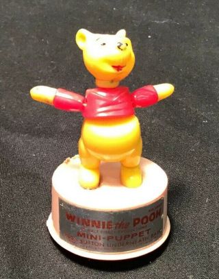 Walt Dinsney Winnie The Pooh Mini Puppet Push Button 3990 Kohner Bros