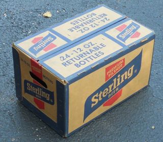 Vintage Sterling Beer Crate Box Carton Case 24 - 12 Oz