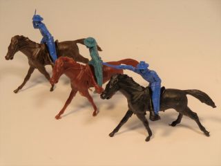 Marx Fort Apache Playset Long Coat Cavalry With Horses