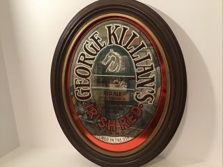 Vintage 1982 George Killians Irish Red Ale Bar Mirror Sign,  Mancave,  Game Room
