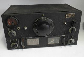 Vintage National Hro - M Modified Shortwave Receiver With Coil For 1.  7 - 4.  0 Mhz