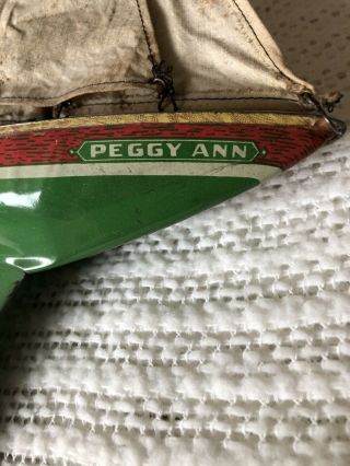 Peggy Ann Sail Boat J.  Chein & Co.  Made in U S A; PAT.  APPL’D FOR 3
