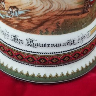 Rein Zinn Painted German Porcelain Beer Stein 