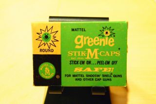 Two Nos 1958 Mattel Greenie Stik - M Caps Boxes