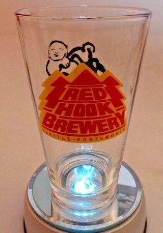 Vintage Red Hook Brewery Seattle Wa Beer Glass Buddhist Biker Bar & Grill
