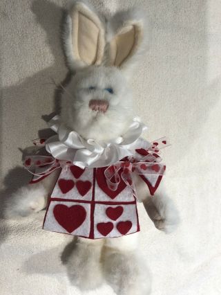 Boyds Bear Alice In Wonderland White Rabbit Plush Stuffed Animal 12.  5”