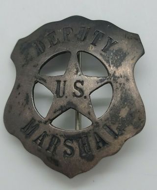 Vintage Sterling Deputy Us Marshall Badge 1950s? Great Patina