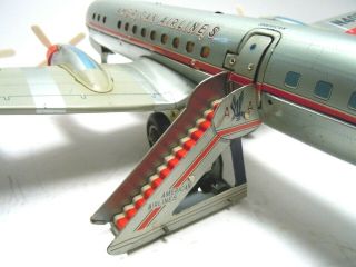 1958 Japan Yonezawa Tin Boarding Stairs For Large Battery Op Dc 7 Airplane.  A,
