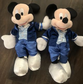 2 Disneyland 60th Anniversary Diamond Celebration Mickey Mouse 9 " Premium Plush