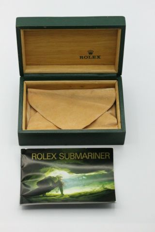 Vintage Rolex 68.  00.  06 Green Wooden Box W/submariner Papers