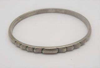 Arts & Crafts Vintage Kalo Hand Wrought Sterling Silver Bangle Bracelet