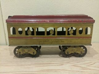 1890s Vintage Dayton Schieble Trolley Car Tin Train - Hill Climber Toy
