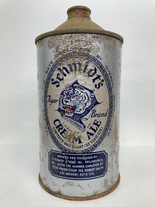 Schmidt’s Cream Ale Cone Top Quart Beer Can - 218 - 18