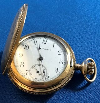 Vintage Gold Seth Thomas Pocket Watch Running Manufactured 1893 - 1913