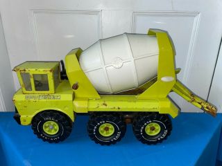 Mighty Tonka Vtg Lime Green Cement Mixer For Restoration Tandem Axle