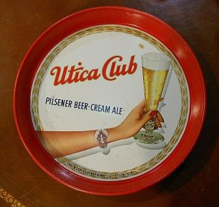 Vintage Utica Club Beer Tray,  West End Brewing - Utica,  Ny