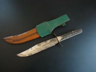 Vintage Stag Handle Edge Brand Solingen German Hunting Knife Bowie 443