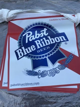 Pabst Blue Ribbon Banner Flag String,  Pbr Beer