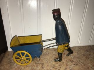 ca1920 STRAUSS TIP TOP PORTER TIN LITHOGRAPH WIND UP TOY - Incomplete 2