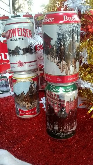 Budweiser 2019 Four Can Set Clydesdale Holiday Stein Christmas Cans My Last Set