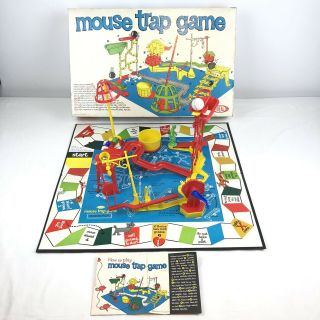 Vintage 1963 Mouse Trap Board Game Ideal No.  2601 - 3 Complete &