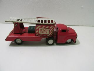 Vintage Made In Japan Tin Metal Fire Rescue Truck S - 2023 T4326
