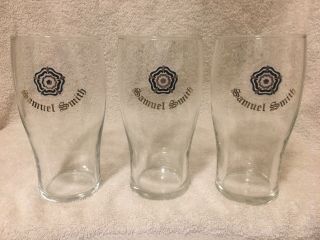 3 Samuel Smith Pint Beer Glasses Euc Yy