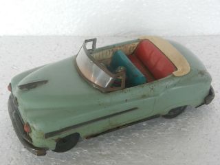 Vintage Friction Green Litho Car Tin Toy,  Collectible