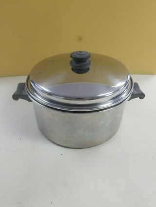 Vtg.  Saladmaster 6 Quart Pot With Steamer And Egg Poacher