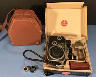 Vintage Bolex Paillard 8mm Movie Camera With Accessories And Case