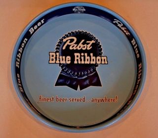 Vintage Pabst Blue Ribbon Finest Beer Served Tray 13.  25 "