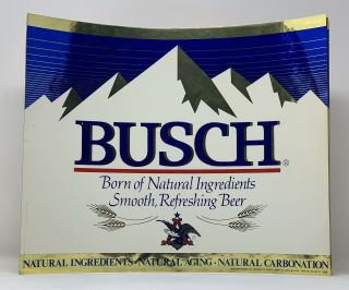 Set Of 4 Vintage Busch Beer Stickers - 16 X 13 -