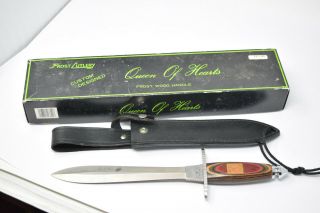 Frost Cutlery Queen Of Hearts Dagger With Stitched Leather Sheath & Box 17 - 620fw