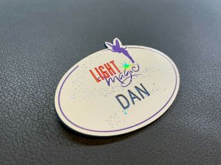Disneyland Cast Member Name Tag Badge Pin - Dan - Light Magic