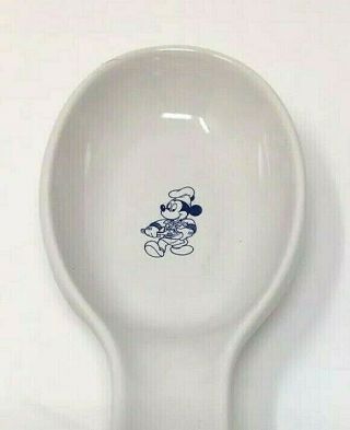 Mickey Mouse Disney Ceramic Spoon Holder White Blue 9.  5” Gourmet Mickey Retired 2