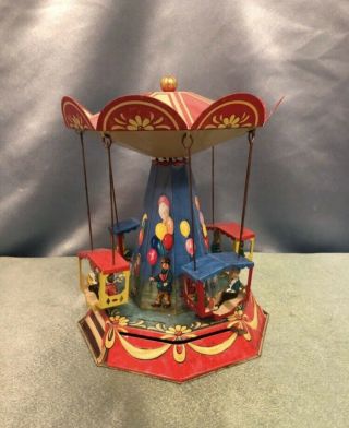 Vintage Made In Germany Moving Circus Tin Toy