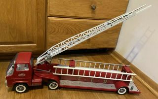 Vintage Tonka Aerial Ladder Fire Truck 2998 W Extra Ladder