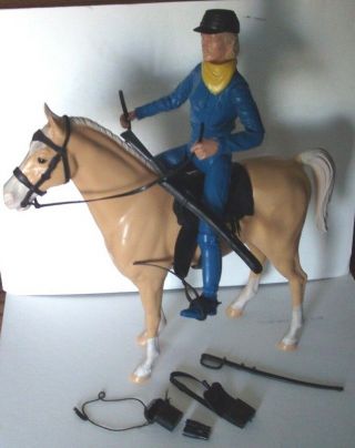 Marx Johnny Best Of West " General Custer " 1968 Thunderbolt Palomino Horse