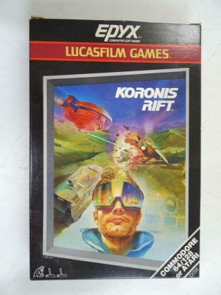 Vtg Atari 800 Commodore 64/128 Epyx Lucasfilm Games Koronis Rift Computer Game